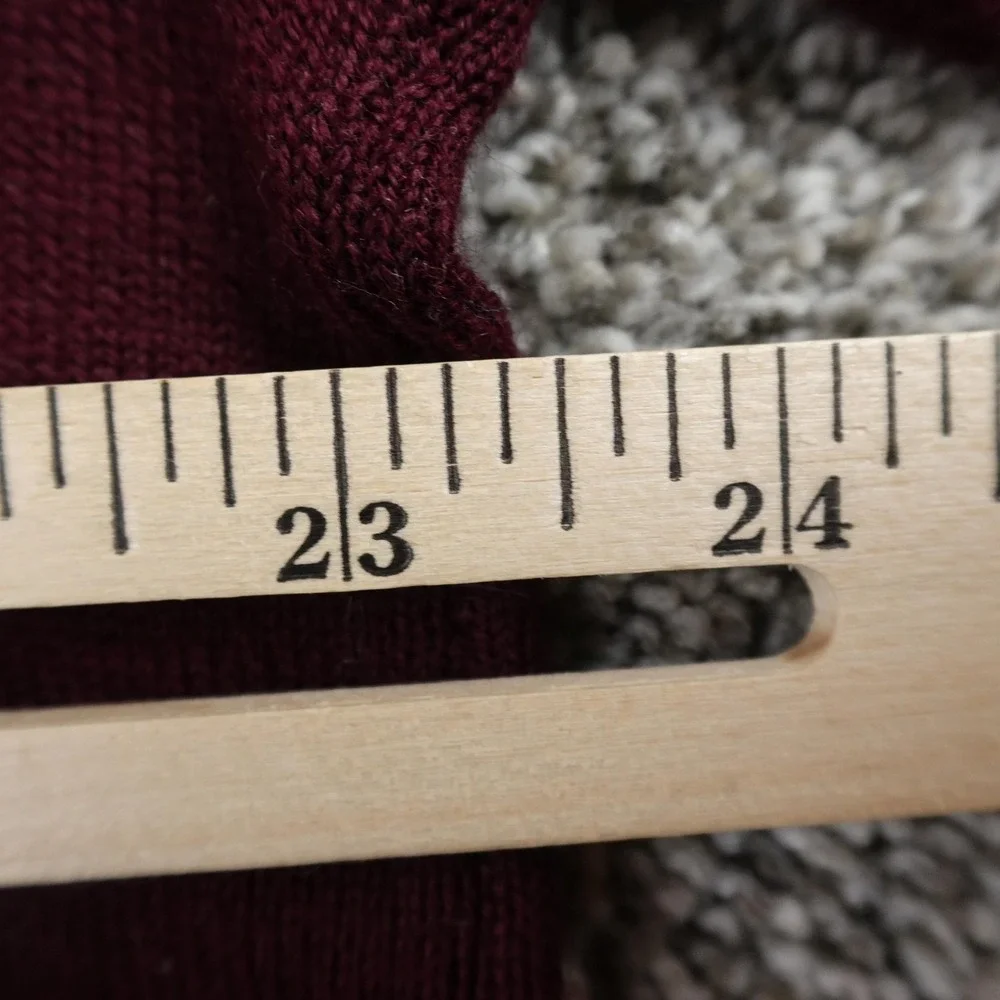 NEW Club Room Sweater Mens XL Red Burgundy Merino Wool Blend 1/4 Zip‎ Pullover